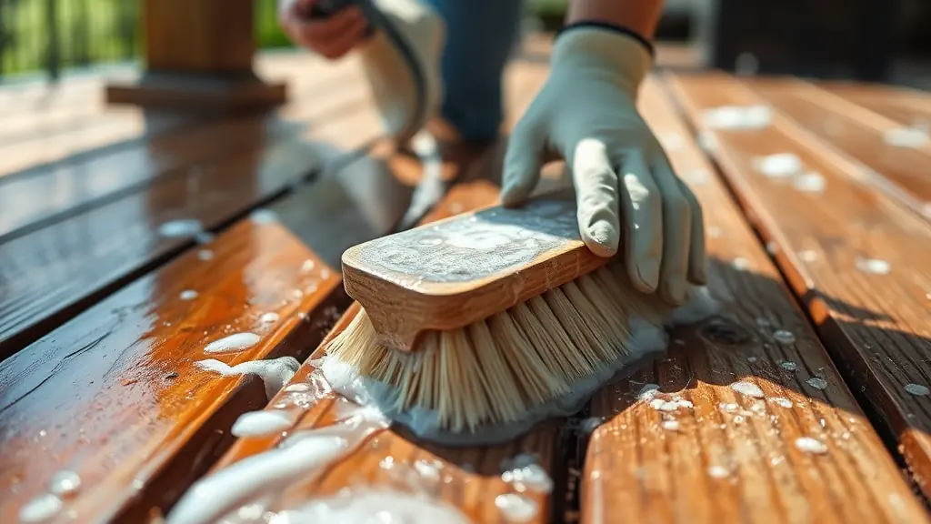 Nettoyage efficace terrasse bois